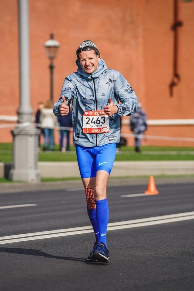Дмитрий на Московском марафоне